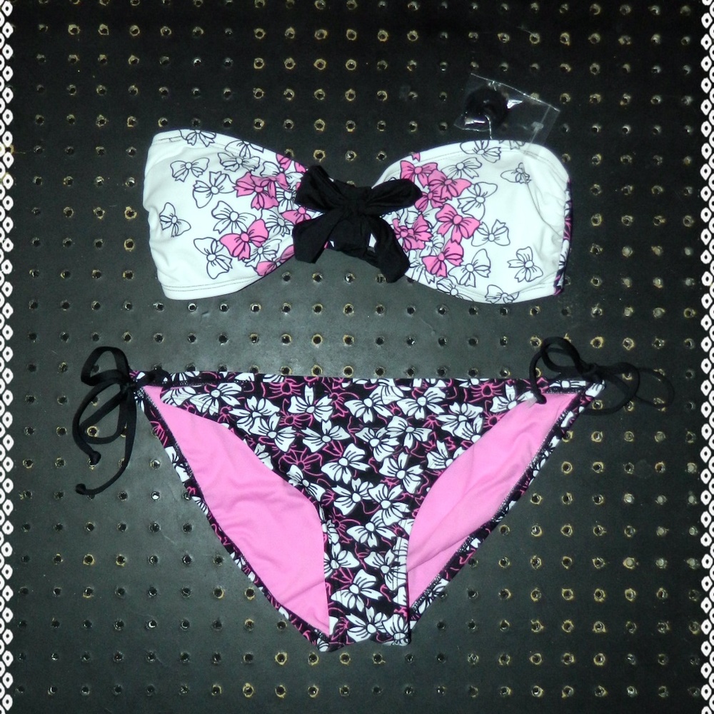 XHILARATION Bandeau Bikini Swim Suit NEW!! - Picture 2 of 3